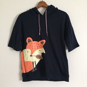 Fox Sweatshirt with hoodie ears Small